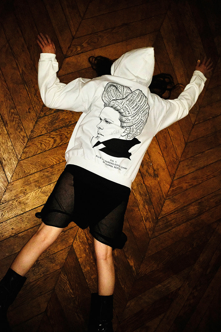 ALLIE X - Phrenological Hoodie (White)